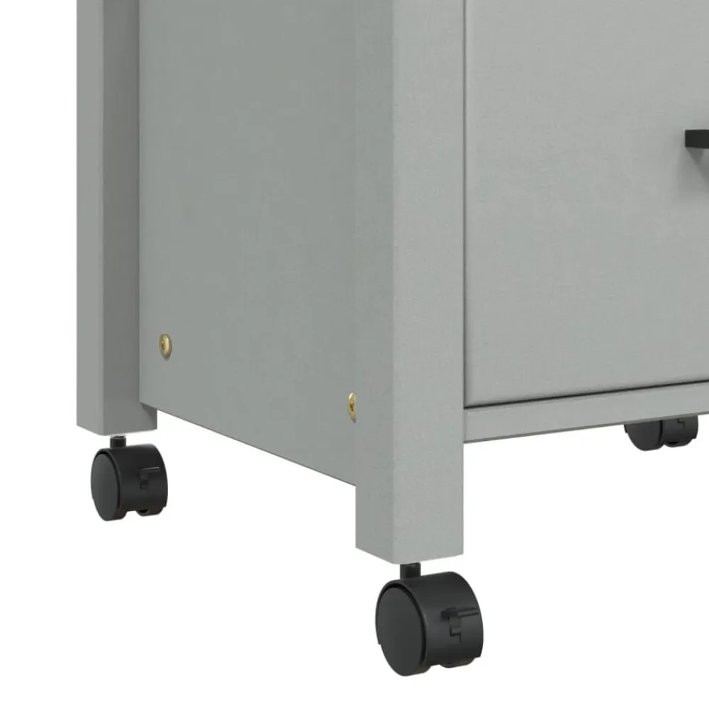 vidaXL Carrito de cocina MONZA madera maciza de pino 48x40x88,5 cm Gris Hot