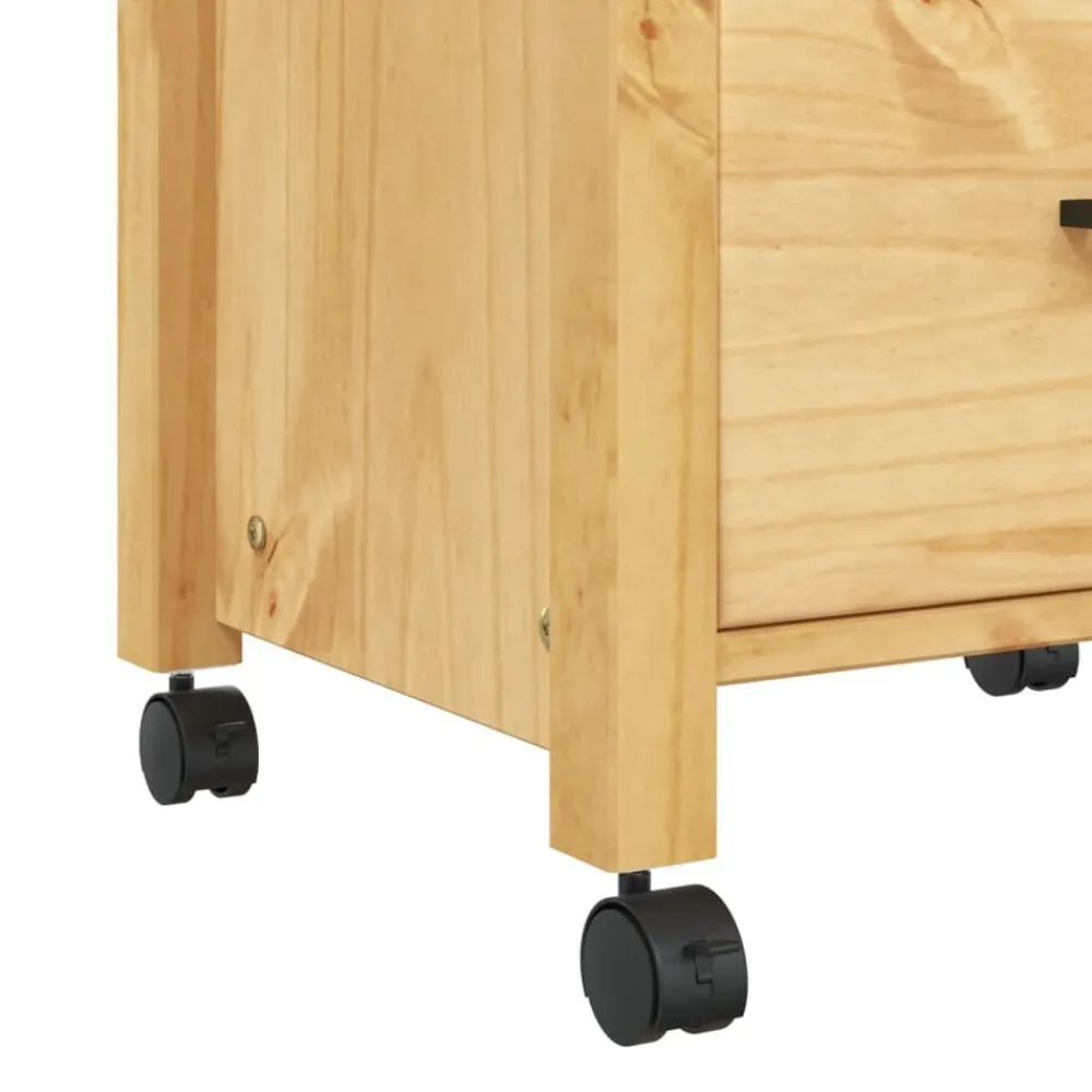 vidaXL Carros E Islas-Carrito de cocina MONZA madera maciza de pino 48x40x88,5 cm