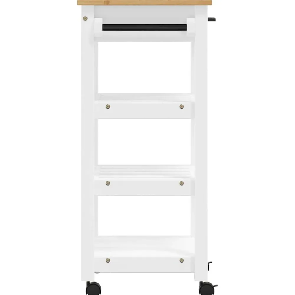 vidaXL Carros E Islas-Carrito de cocina MONZA madera maciza de pino 48x40x88,5 cm