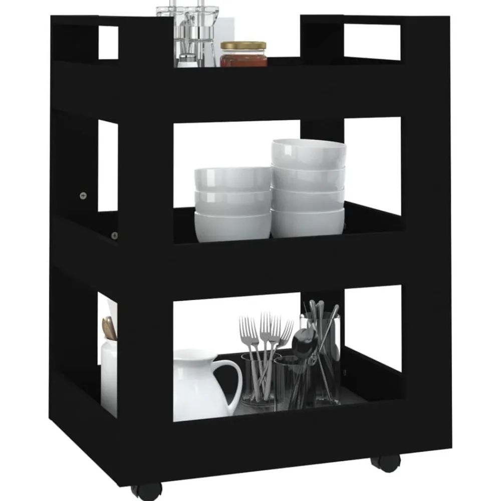 vidaXL Carros E Islas-Carrito de cocina madera contrachapada 60x45x80 cm