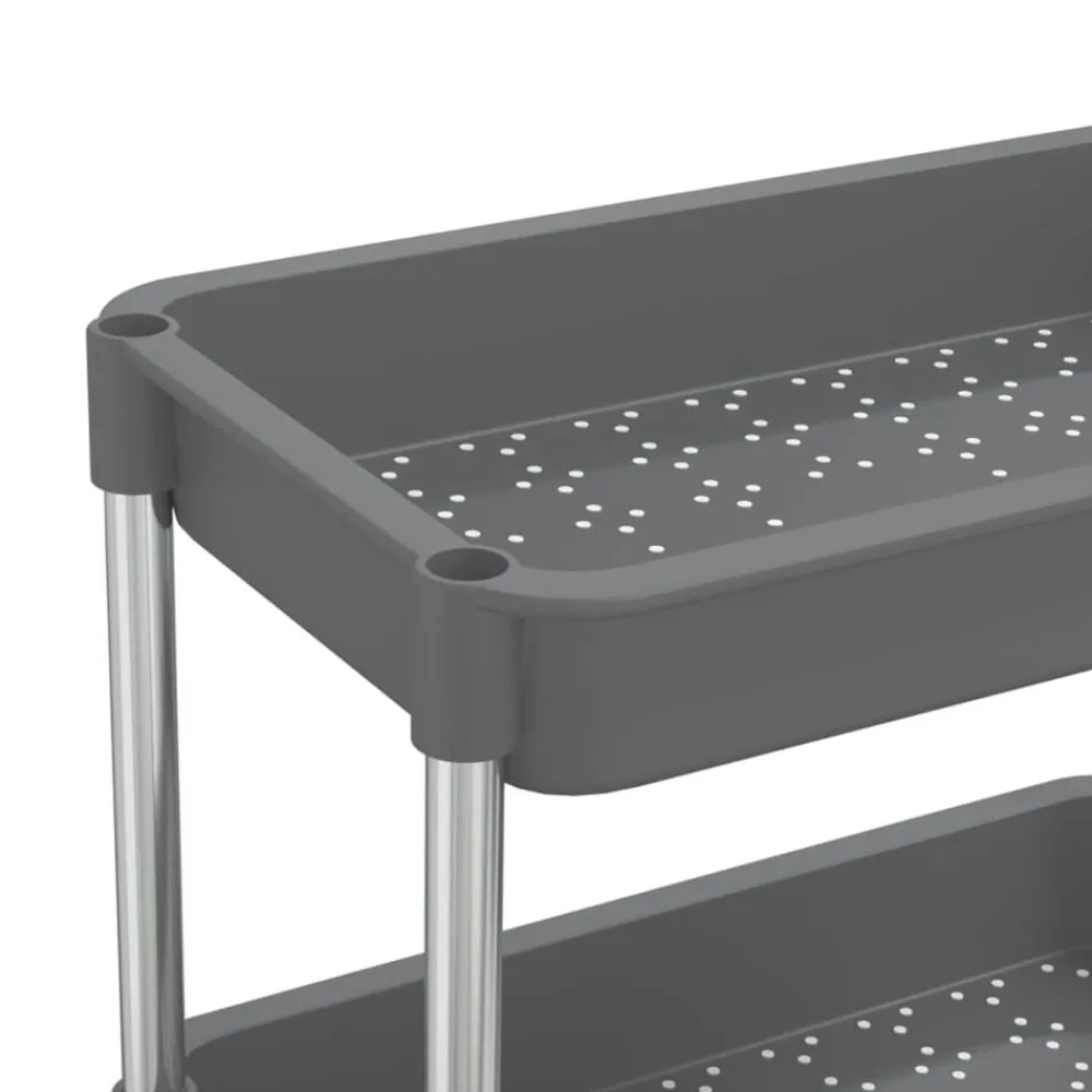 vidaXL Carros E Islas-Carrito de cocina 5 niveles hierro y ABS 42x29x128 cm