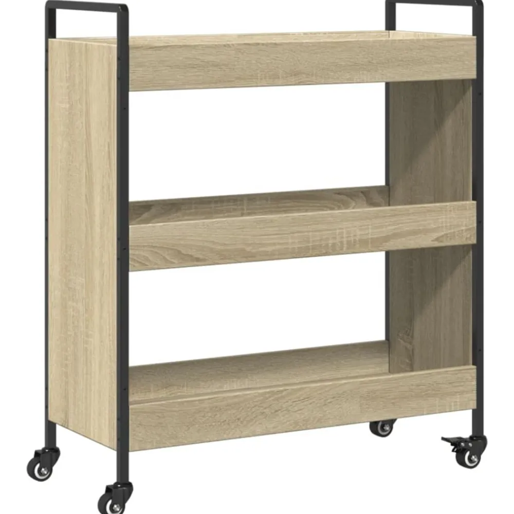 vidaXL Carrito de cocina madera de ingeniería 70x30x82 cm Roble Sonoma Outlet