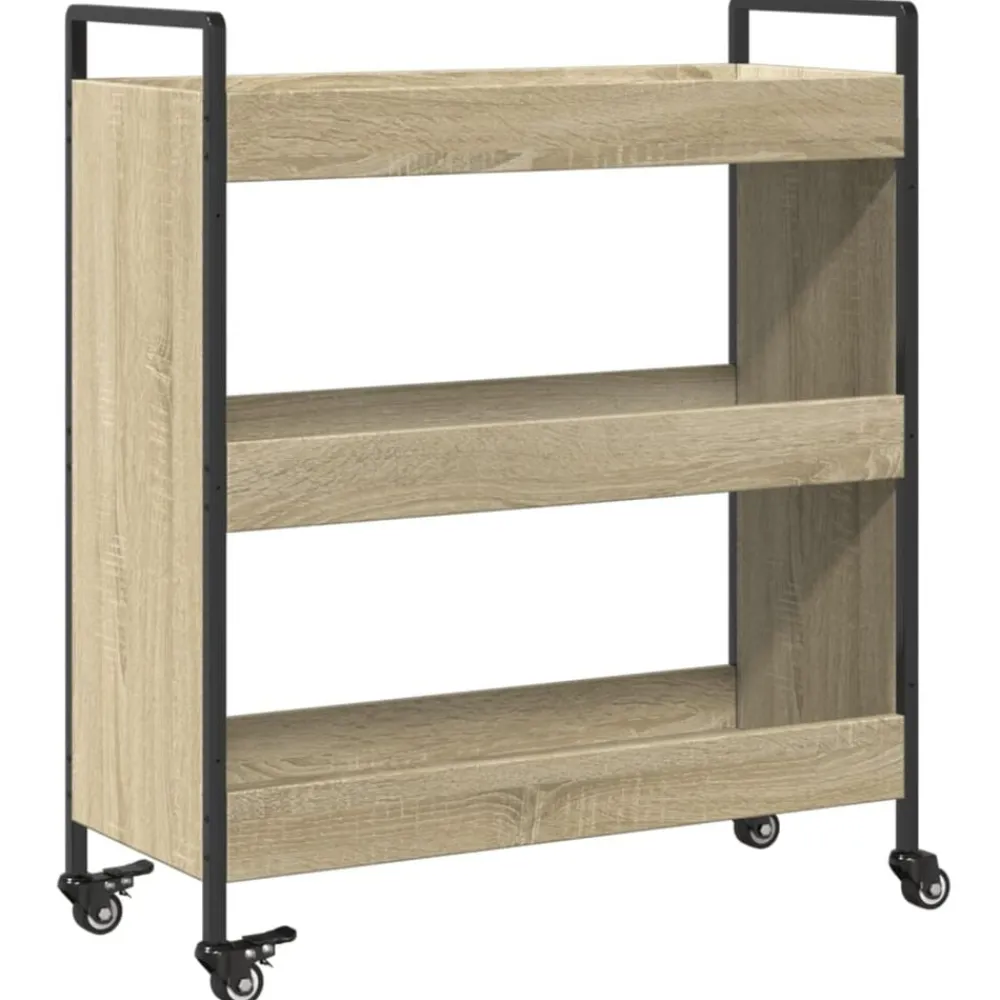 vidaXL Carrito de cocina madera de ingeniería 70x30x82 cm Roble Sonoma Outlet