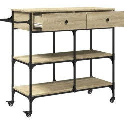 vidaXL Carrito de cocina madera ingeniería 105x42x95 cm Roble Sonoma Sale