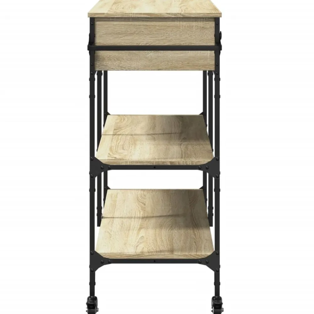 vidaXL Carrito de cocina madera ingeniería 105x42x95 cm Roble Sonoma Sale