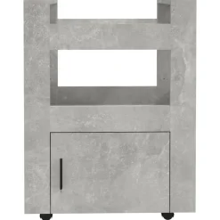 vidaXL Carros E Islas-Carrito de cocina madera contrachapada gris hormigón 60x45x80cm