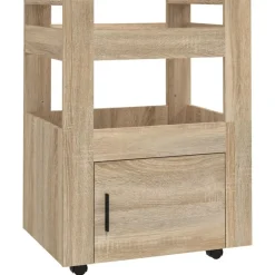 vidaXL Carrito de cocina madera contrachapada color roble 60x45x80 cm Roble Sonoma Outlet