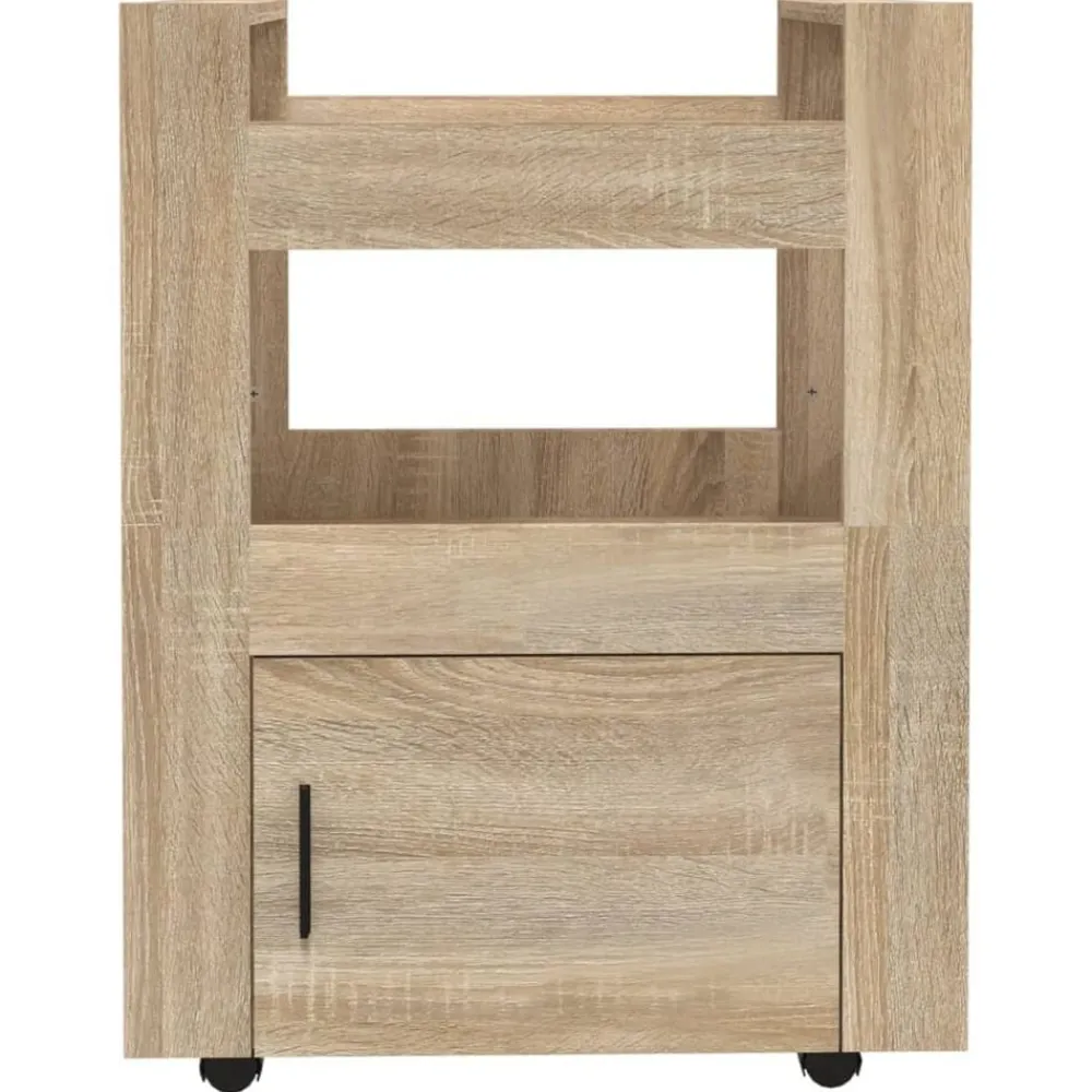 vidaXL Carrito de cocina madera contrachapada color roble 60x45x80 cm Roble Sonoma Outlet