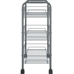 vidaXL Carros E Islas-Carrito de cocina 3 niveles hierro 46x26x64 cm