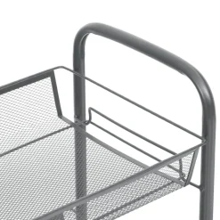 vidaXL Carros E Islas-Carrito de cocina 3 niveles hierro 46x26x64 cm