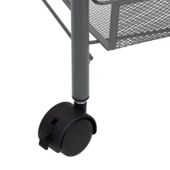 vidaXL Carros E Islas-Carrito de cocina 3 niveles hierro 46x26x64 cm