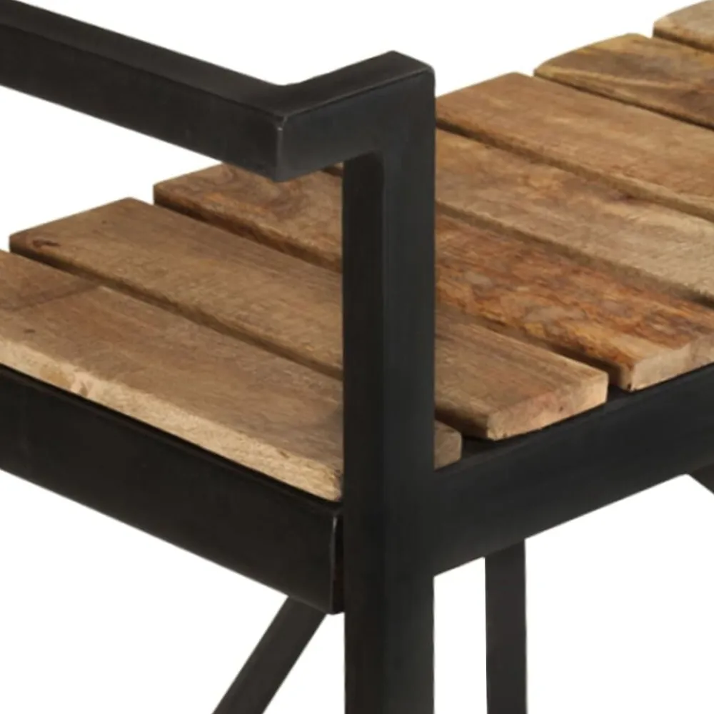 vidaXL Carros E Islas-Carrito de cocina de madera maciza de mango 87x36x81 cm
