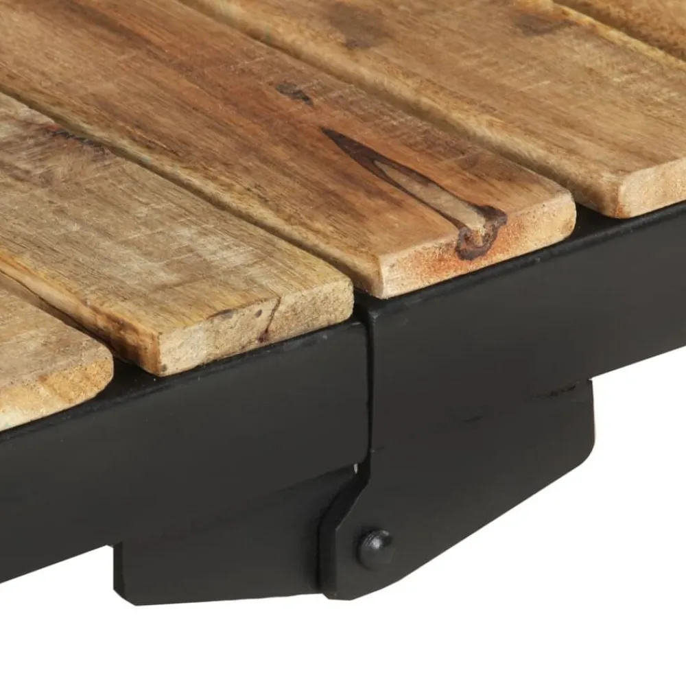 vidaXL Carros E Islas-Carrito de cocina de madera maciza de mango 87x36x81 cm