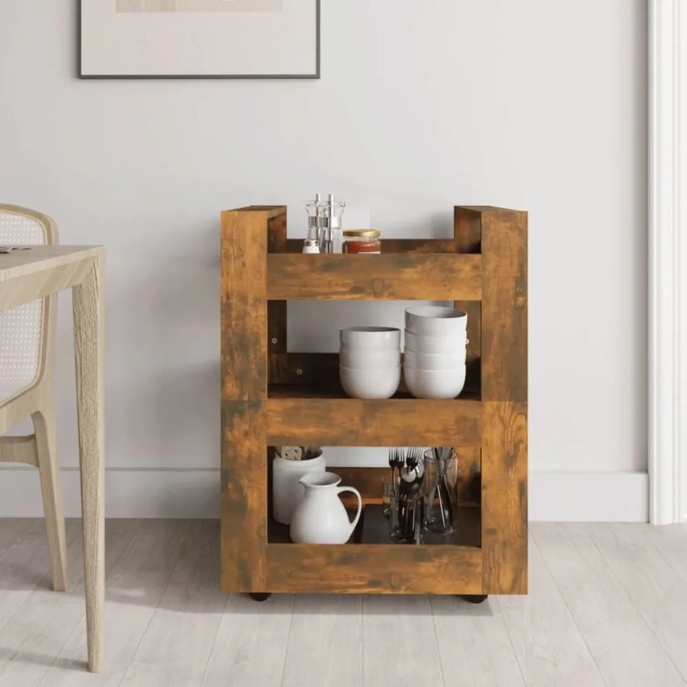 vidaXL Carros E Islas-Carrito de cocina madera contrachapada 60x45x80cm