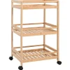 vidaXL Carrito de cocina con ruedas Natural 46 x 38 x 76 cm Bambú Hot