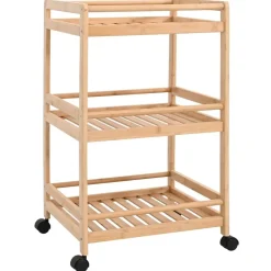 vidaXL Carrito de cocina con ruedas Natural 46 x 38 x 76 cm Bambú Hot