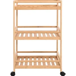 vidaXL Carrito de cocina con ruedas Natural 46 x 38 x 76 cm Bambú Hot