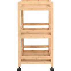 vidaXL Carrito de cocina con ruedas Natural 46 x 38 x 76 cm Bambú Hot