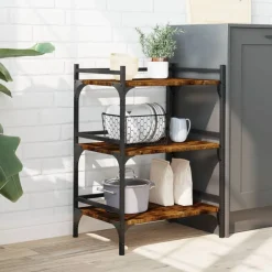 vidaXL Carros E Islas-Carrito de cocina madera ingeniería 50x35x75,5 cm