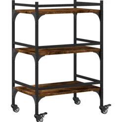 vidaXL Carros E Islas-Carrito de cocina madera ingeniería 50x35x75,5 cm