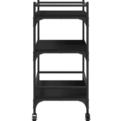 vidaXL Carros E Islas-Carrito de cocina de madera de ingeniería 65x40x86,5 cm
