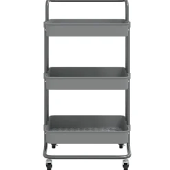 vidaXL Carros E Islas-Carrito de cocina 3 niveles hierro y ABS 42x35x85 cm