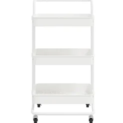 vidaXL Carros E Islas-Carrito de cocina 3 niveles hierro y ABS 42x35x85 cm