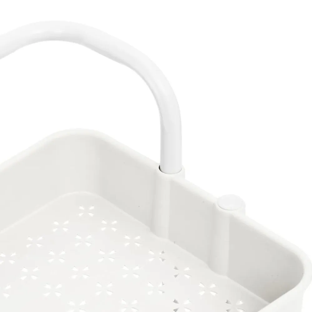 vidaXL Carros E Islas-Carrito de cocina 3 niveles hierro y ABS 42x35x85 cm