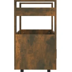 vidaXL Carrito de cocina madera contrachapada 60x45x80cm Roble ahumado Hot