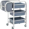 vidaXL Carros E Islas-Carrito de cocina con recipientes de plástico 82x43,5x93 cm