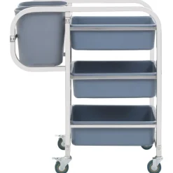 vidaXL Carros E Islas-Carrito de cocina con recipientes de plástico 82x43,5x93 cm