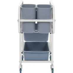 vidaXL Carros E Islas-Carrito de cocina con recipientes de plástico 82x43,5x93 cm