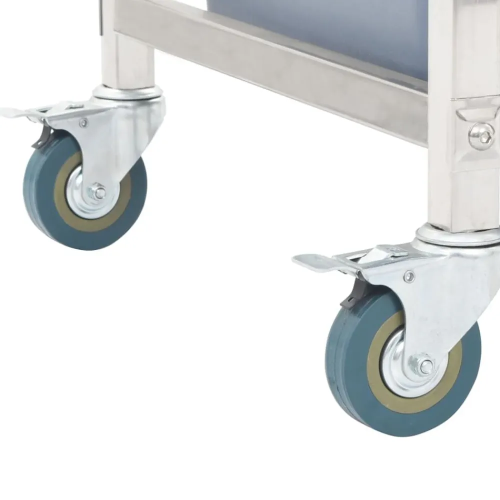 vidaXL Carros E Islas-Carrito de cocina con recipientes de plástico 82x43,5x93 cm