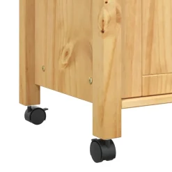 vidaXL Carrito de cocina MONZA madera maciza de pino 84x40x88,5 cm Marrón Clearance