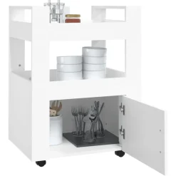 vidaXL Carros E Islas-Carrito de cocina madera contrachapada 60x45x80 cm