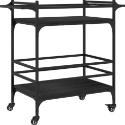 vidaXL Carros E Islas-Carrito de cocina de madera de ingeniería 82x40x78,5 cm
