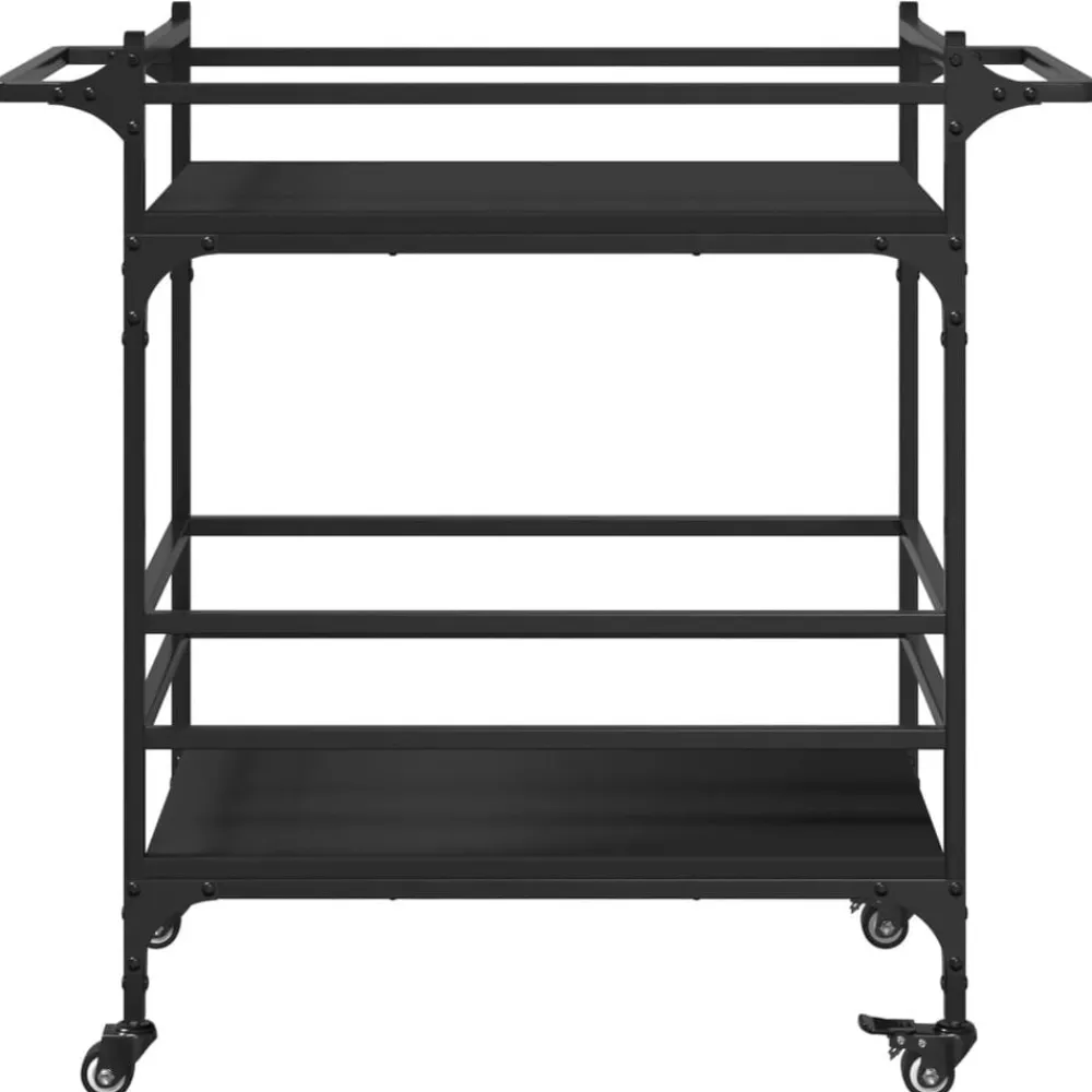 vidaXL Carros E Islas-Carrito de cocina de madera de ingeniería 82x40x78,5 cm