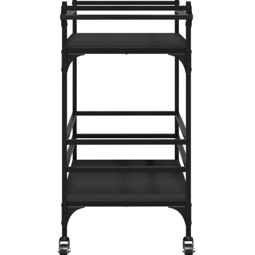 vidaXL Carros E Islas-Carrito de cocina de madera de ingeniería 82x40x78,5 cm