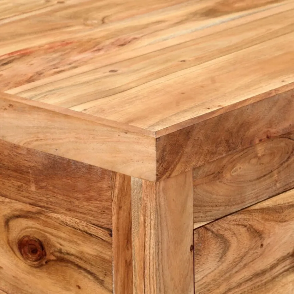 vidaXL Carros E Islas-Carrito de cocina de madera maciza de acacia 58x58x89 cm