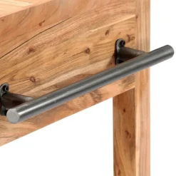 vidaXL Carros E Islas-Carrito de cocina de madera maciza de acacia 58x58x89 cm