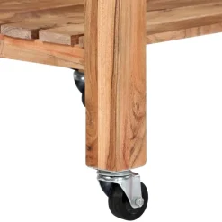 vidaXL Carros E Islas-Carrito de cocina de madera maciza de acacia 58x58x89 cm