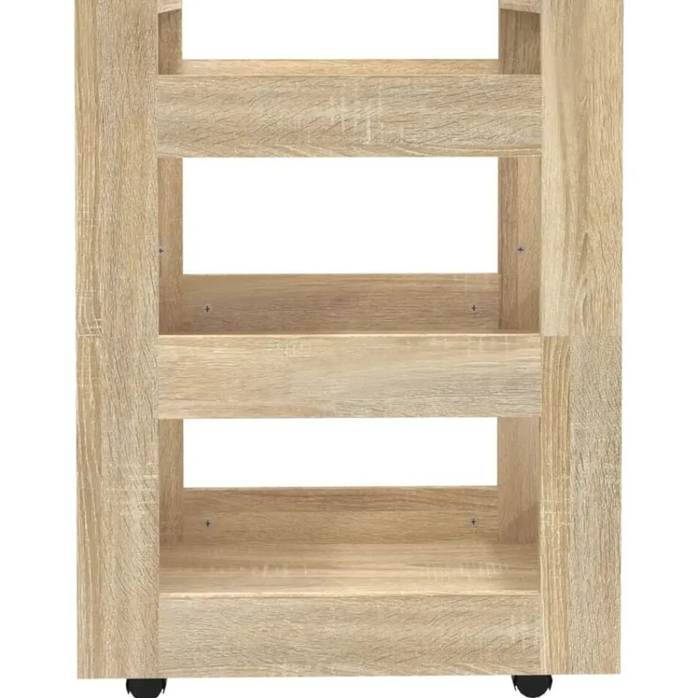vidaXL Carrito de cocina madera contrachapada color roble 60x45x80 cm Roble Sonoma Sale