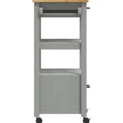 vidaXL Carros E Islas-Carrito de cocina MONZA madera maciza de pino 48x40x88,5 cm