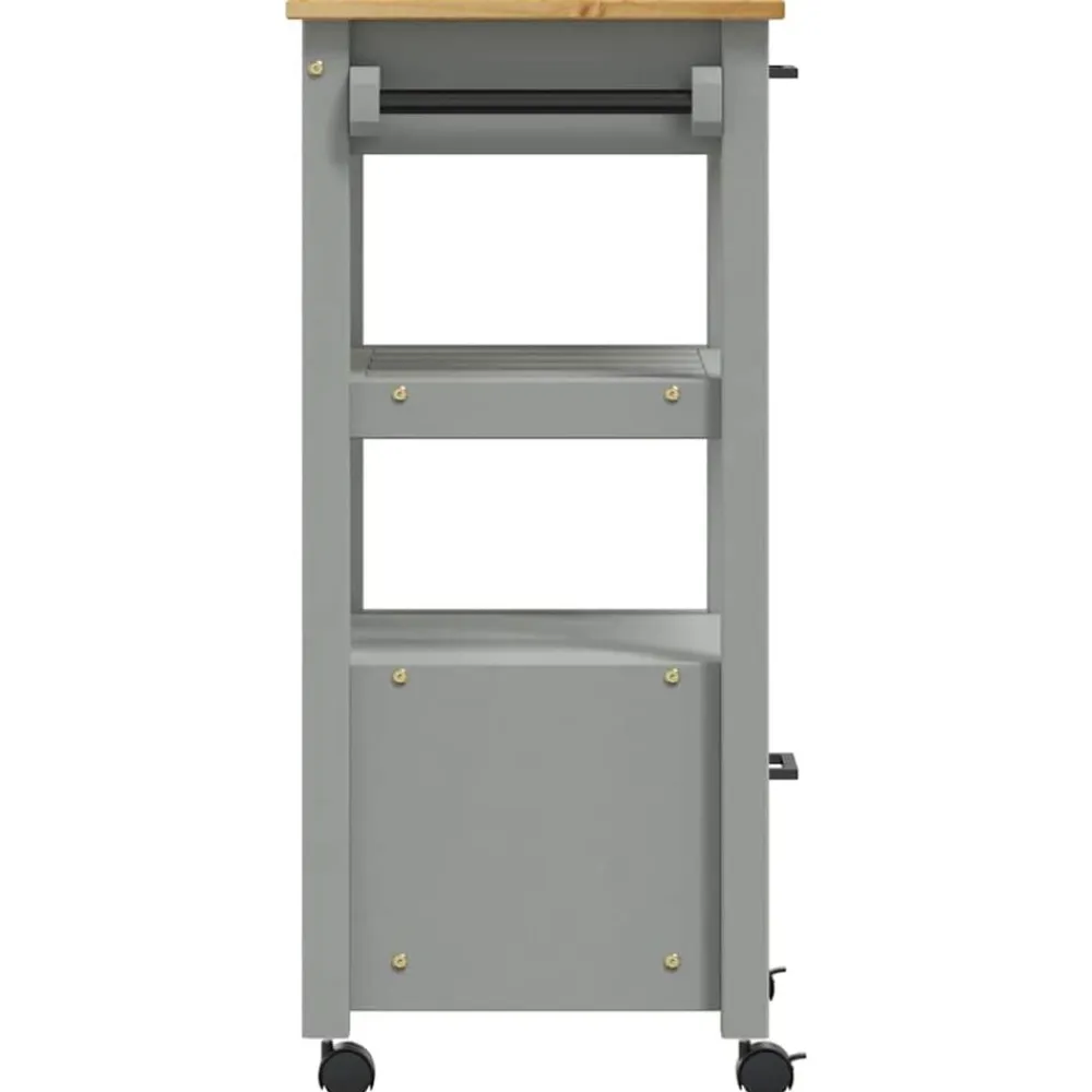 vidaXL Carros E Islas-Carrito de cocina MONZA madera maciza de pino 48x40x88,5 cm
