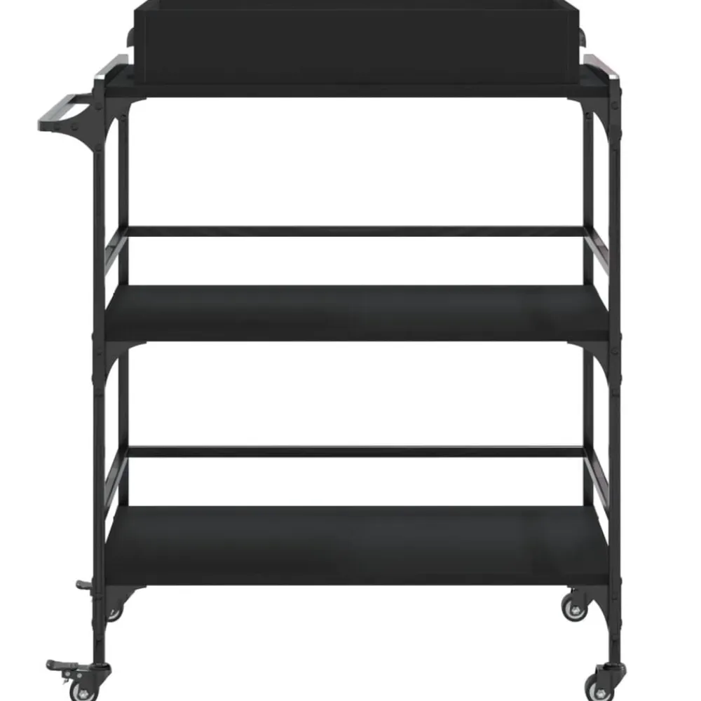 vidaXL Carros E Islas-Carrito de cocina de madera de ingeniería 81,5x41x92,5 cm