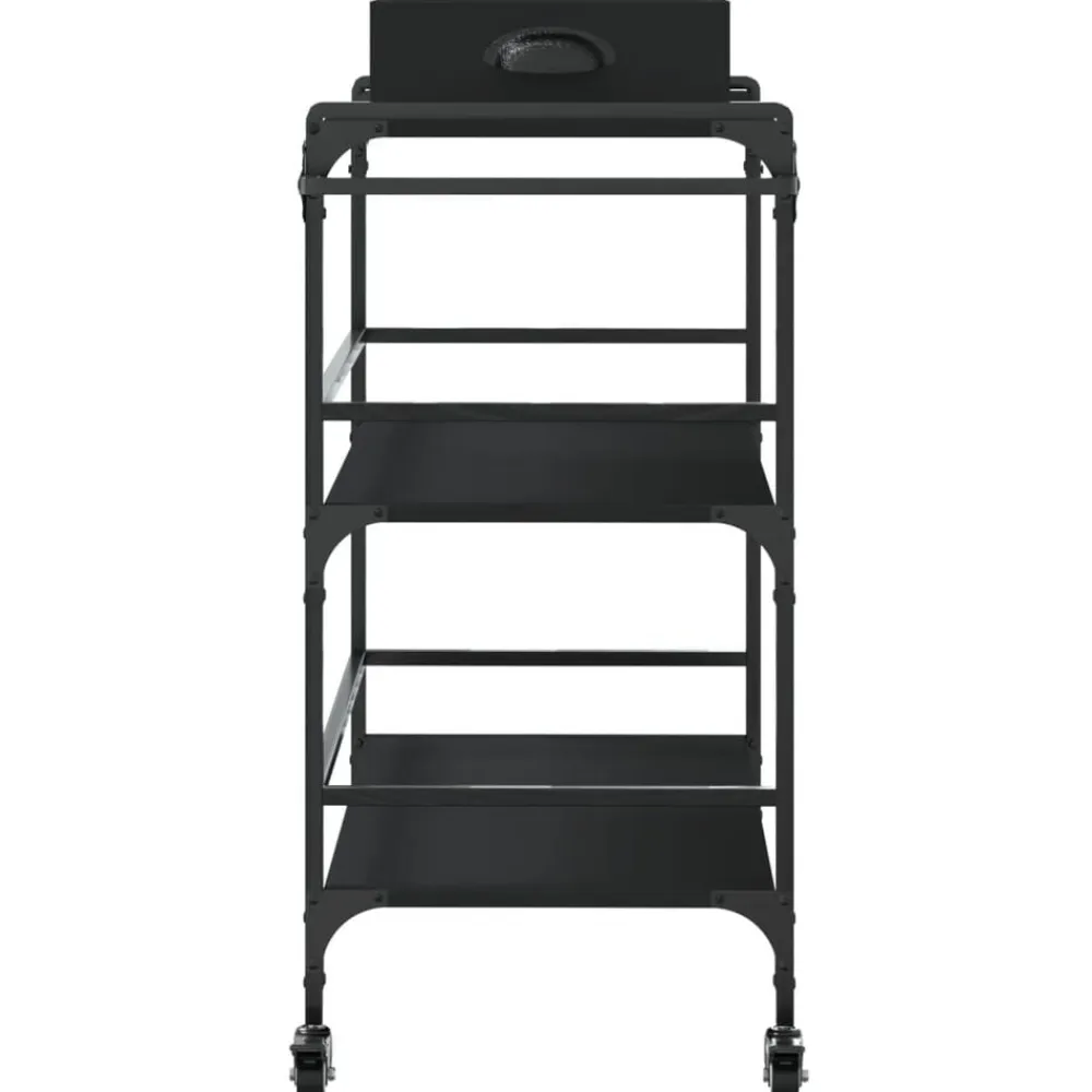 vidaXL Carros E Islas-Carrito de cocina de madera de ingeniería 81,5x41x92,5 cm