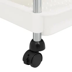 vidaXL Carrito de cocina 5 niveles hierro y ABS 42x29x128 cm Blanco Discount