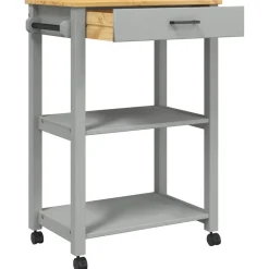 vidaXL Carros E Islas-Carrito de cocina MONZA madera maciza de pino 60x40x88,5 cm