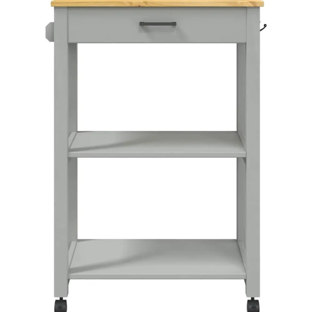 vidaXL Carros E Islas-Carrito de cocina MONZA madera maciza de pino 60x40x88,5 cm