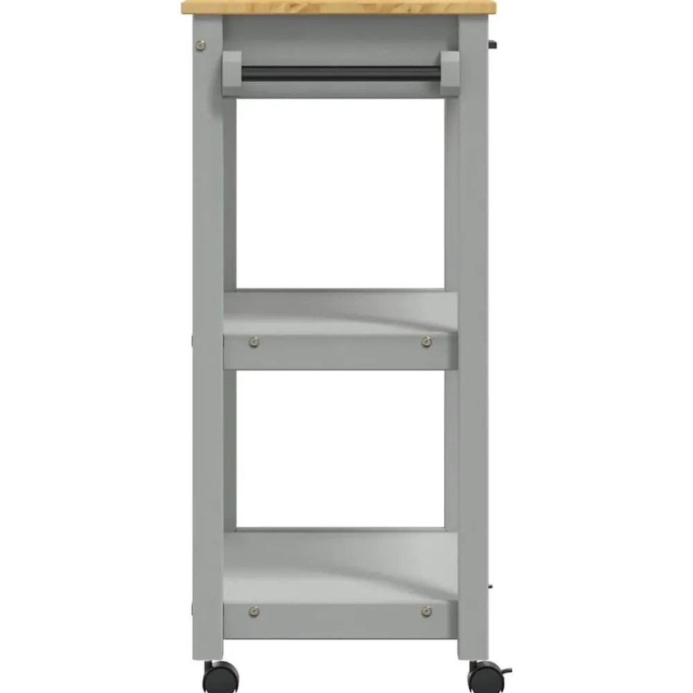 vidaXL Carros E Islas-Carrito de cocina MONZA madera maciza de pino 60x40x88,5 cm